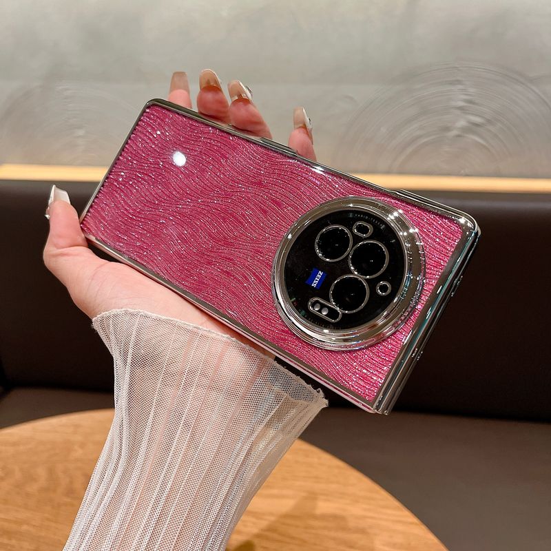 Paredzēts Vivo X Fold 3 Luxury Cute Light, plānas viļņu mirdzošas tālruņa korpusa vāciņam_voghion.com