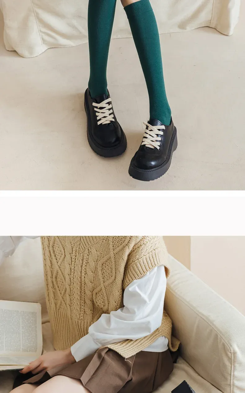Girls Cotton Long Women Spring Autumn Thigh High Ladies Stockings Fashion School Uniform Socks_voghion.com