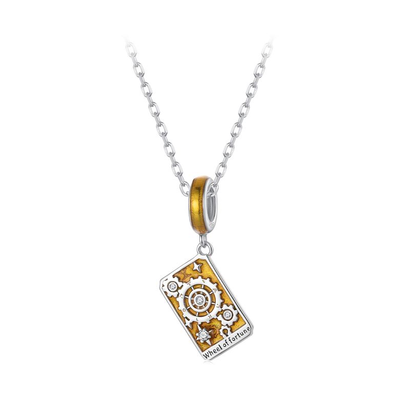Tarot - Das Rad des Schicksals Anhänger Charm Sterling Silber Charm, SCC3142_voghion.com