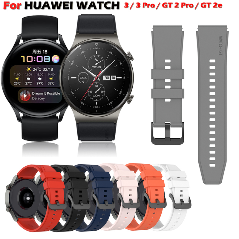 For Huawei Watch GT 2 Pro-rem Silikonrem For Huawei Watch GT 2 46mm Gt 2e-bånd For Huawei Watch 3 Pro-klokkebåndarmbånd_voghion.com