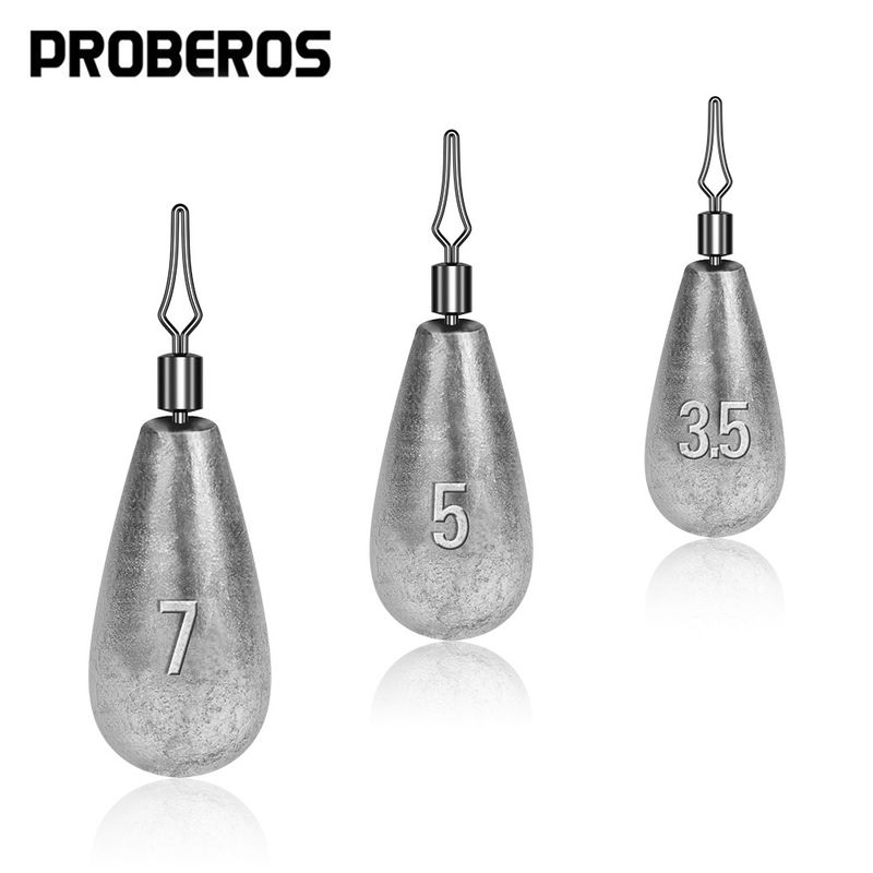 Jigging Free Group Swivel Sinker Water Drop Type Anti-Hook Bottom Bullet Lead 8-Shark Shaped Fishing Gear Accessories_voghion.com