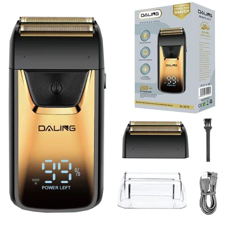 Rechargeable Hair Shaver For Men Beard Electric Razor Wet Dry Bald Head Shaving hine With Extra Mesh_voghion.com