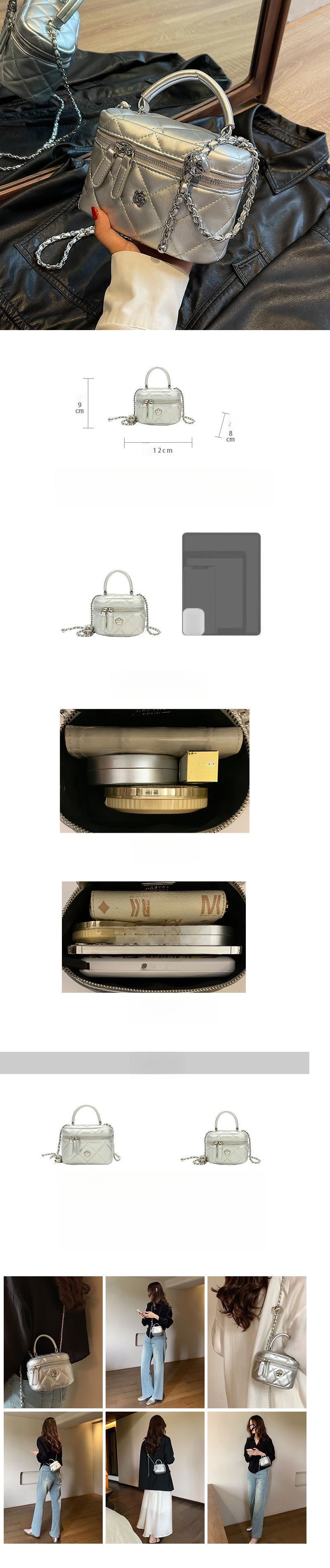 Nuova borsa a tracolla piccola da donna, borsa a mano, borsa a catena trapuntata elegante_voghion.com