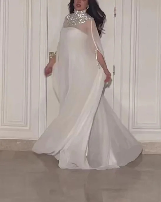 Vêtements pour femmes, nouvelle mode, châle à paillettes en métal, jupe longue fendue_voghion.com