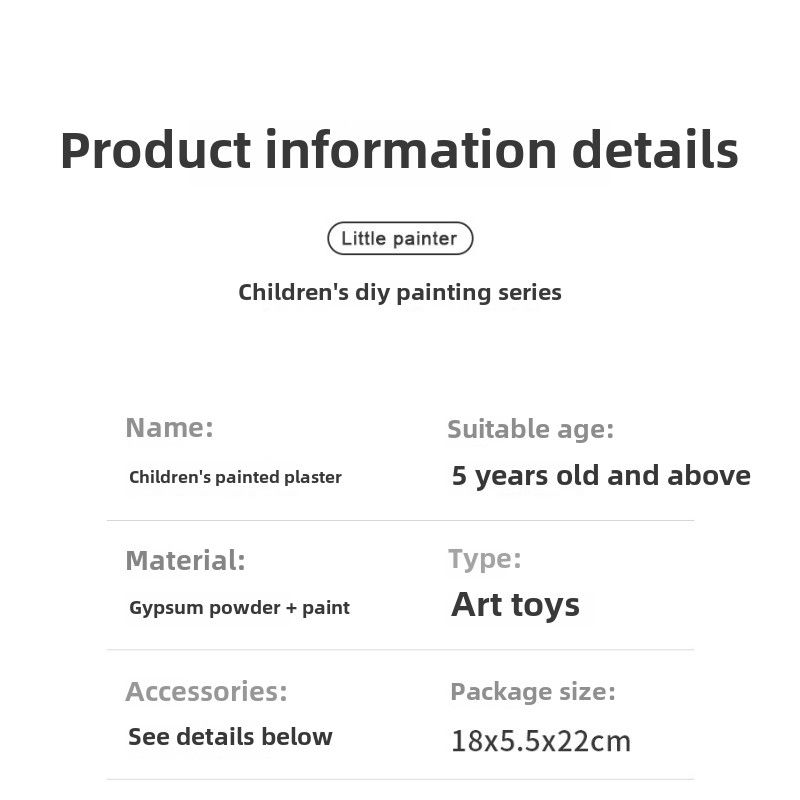 Jouets de peinture cérébrale pratiques à faire soi-même, cadeaux de jouets de graffiti en plâtre d'art pour enfants_voghion.com