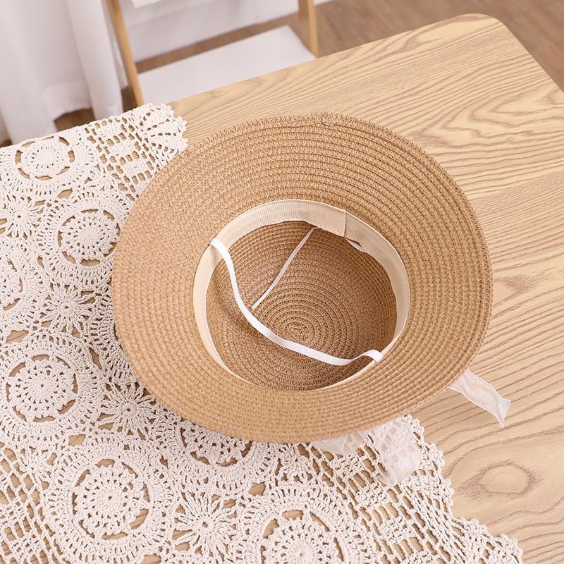 Set di borse di paglia estive per bambine con protezione solare per bambini, dolce e carina bambina, cappello parasole a tesa larga, cappello alla moda_voghion.com