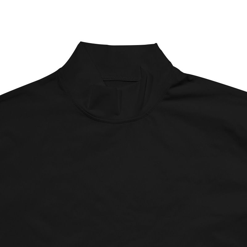 Grenzüberschreitende Herrenbekleidung Spot 2024 Sommer Einfarbig Kurzarm Fashion Bottoming Shirt Enges Rollkragen-T-Shirt für Herren_voghion.com