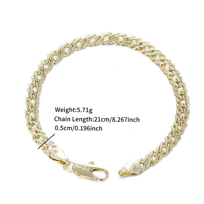 European And American Minimalist Retro Niche Thick Chain Gold Ins Internet Celebrity Fashion Personality High-end Bracelet For Women_voghion.com