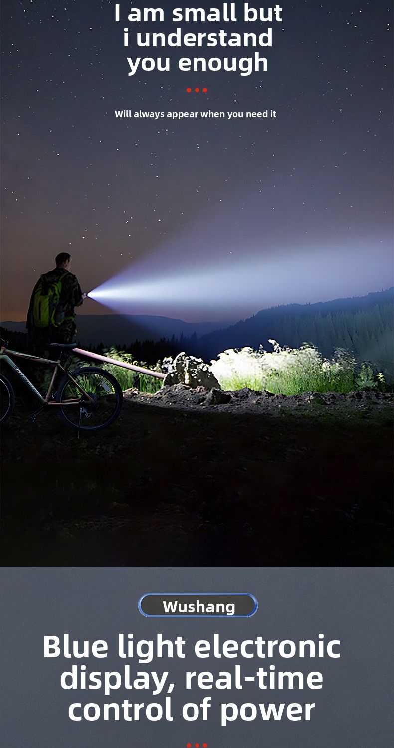 Dakese Mountain Bike High Brightness Night Riding Rechargeable Flashlight Bicycle Front Light Long Range Waterproof_voghion.com