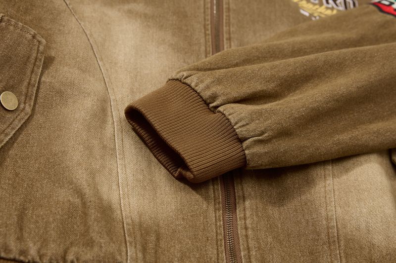 Eon Modish 2025 Autumn New American Street Fashion Embroidered Washed Denim Jacket_voghion.com