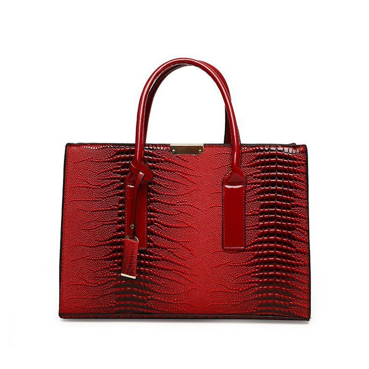 New Women's Trend Crocodile Pattern Handheld One Shoulder Crossbody Tote Bag_voghion.com