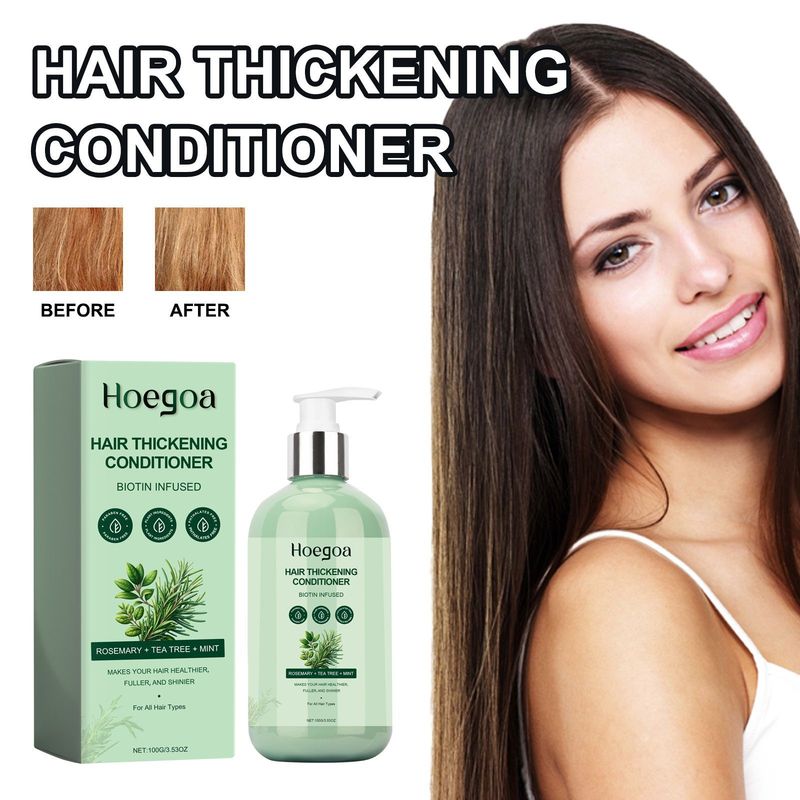 Balsamo Hoegoa al rosmarino per idratazione profonda, riparazione, stiratura, colorazione, capelli secchi e ribelli con trattamento Split Tail._voghion.com