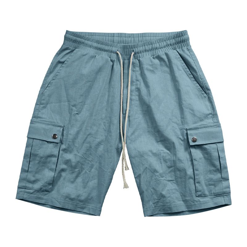 Men's Tactical Cargo Shorts - Breathable Linen Blend, Multi-Pocket Outdoor Casual Shorts For Summer, Lightweight & Comfortable (S-XXXL)_voghion.com