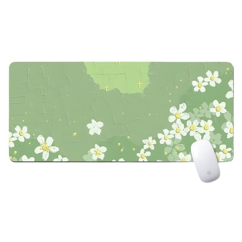 NeoGear Extra Large Unisex Simple Arted Study Desk Mat Children's Desktop Mat Fresh Green Wrist Relief Mousepad_voghion.com