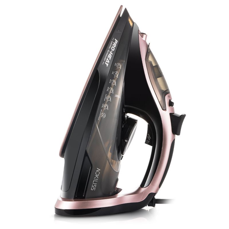 Ceramic Soleplate Steam Iron, Rose Gold Dry & Wet Dual-Use Electric Iron, 2000W, EU Standard_voghion.com