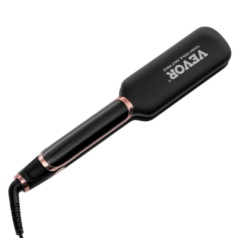 SKYSHALO Titanium Hair Straightener, 2-inch - Features Infrared, Negative Ions, Dual Voltage (110V/240V), LCD Screen & 11 Temperature Settings, Ideal For Salon, Home & Travel_voghion.com