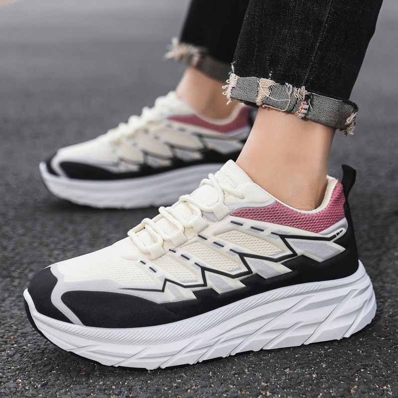 Sportieve modieuze dikke zool veelzijdige papa kleur geblokte lage mesh ademende casual schoenen, grote maten herenschoenen_voghion.com