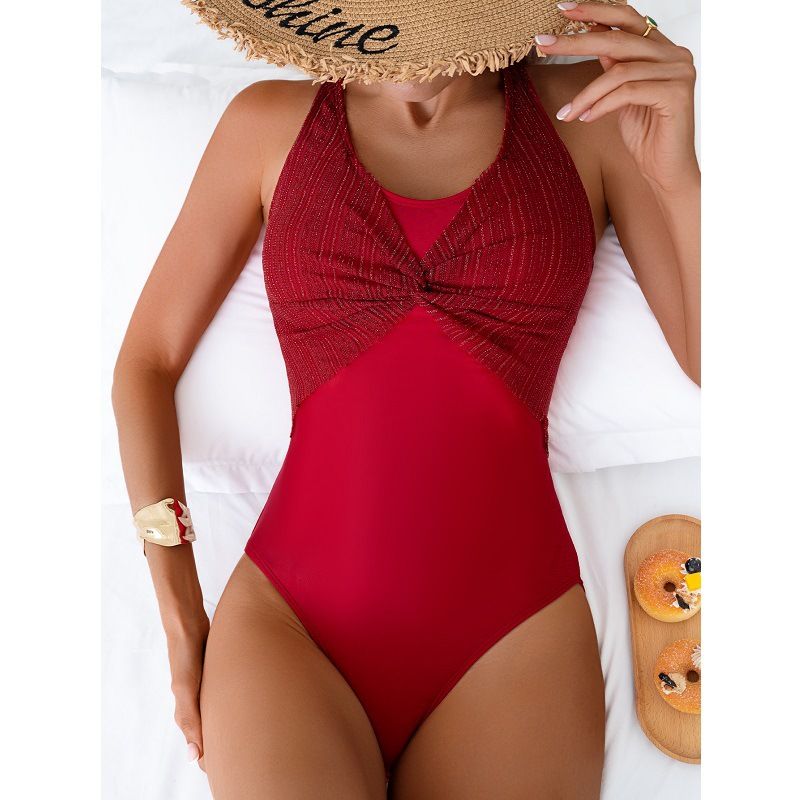 Nuevo traje de baño de una pieza para mujer, sexy, multicolor, sin espalda, bikini._voghion.com