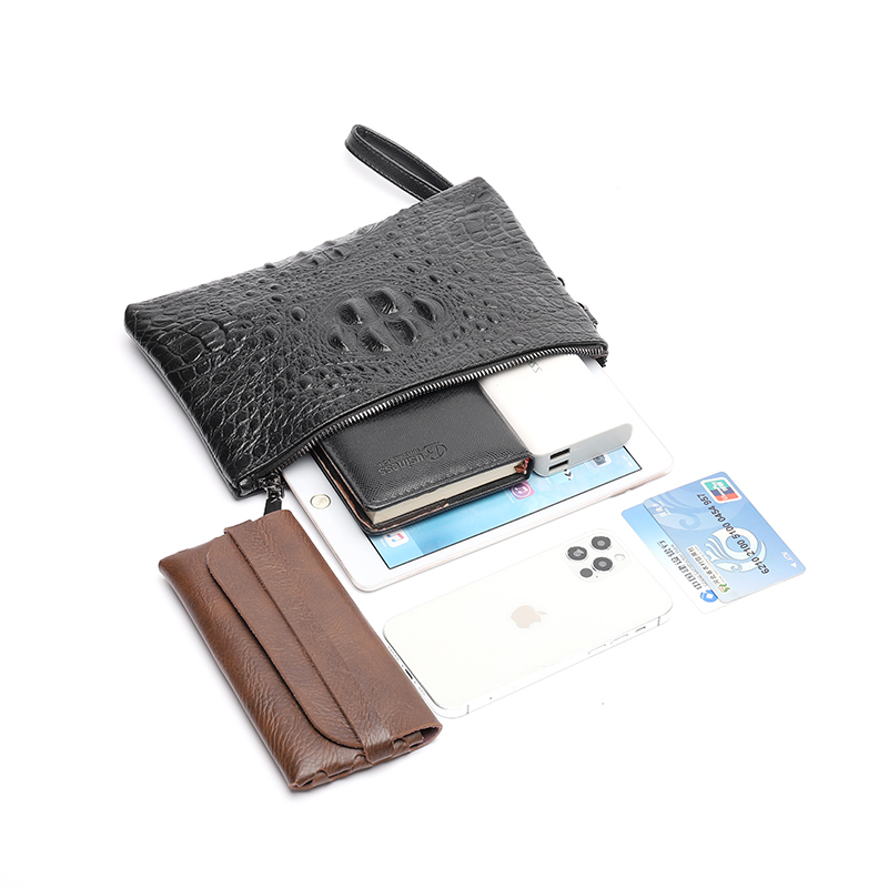 Porta carte da uomo in morbida pelle di mucca alla moda Borsa da uomo in vera pelle per soldi Pochette da uomo d'affari di alta qualità_voghion.com