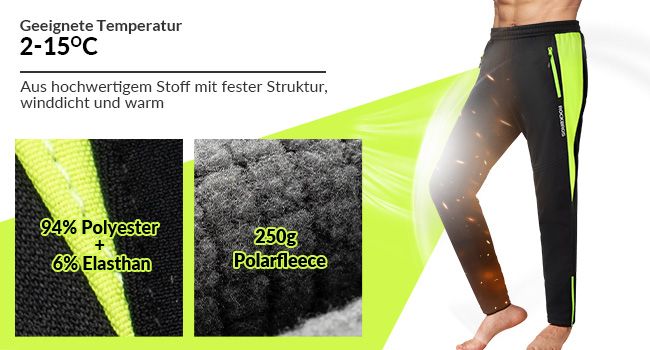 Veste/pantalon de vélo ROCKBROS pour l'hiver, thermique, haute visibilité et coupe-vent, pour l'extérieur_voghion.com