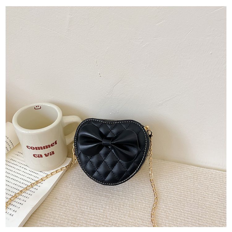 Girls children's hanging women's bow small mini zero wallet, cross bag, diagonal shoulder bag_voghion.com