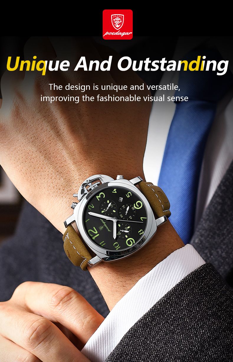 Luxury Military Watch For Men Waterproof Luminous Leather Man Watch Quartz High Quality Men's Sports Watches Male Reloj_voghion.com