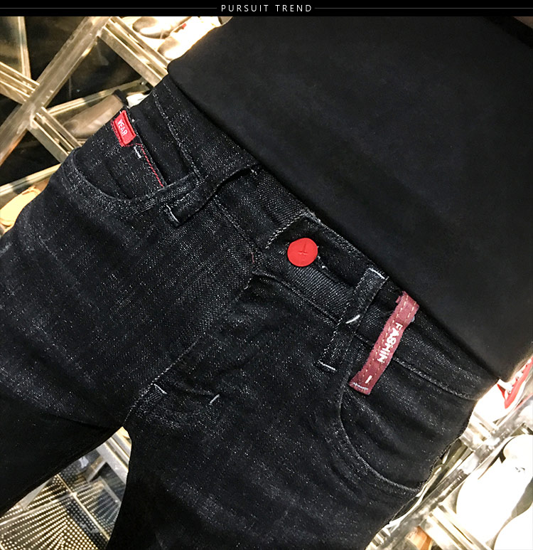 Trendige Herren-Herbst- und Winterjeans im koreanischen Stil mit schmaler Passform, Retro-Jeans mit blauen Whiskers und kleinen Füßen für Männer mit sozialem Geist und schnellen Händen_voghion.com