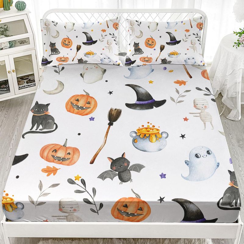 Set di lenzuola con stampa digitale, tre pezzi, motivo gatto animale_voghion.com