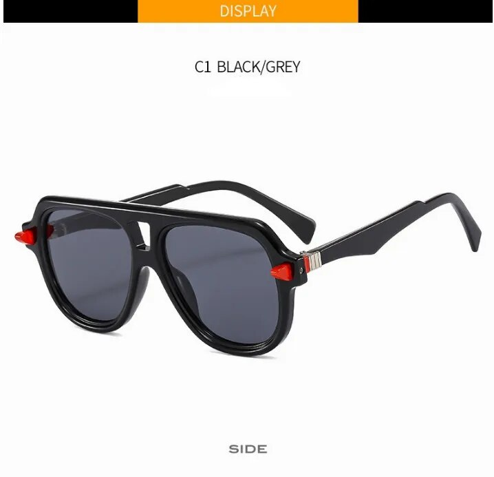 Divat új divatos pilóta négyzet alakú zöld napszemüveg nőknek férfiaknak márka tervező dupla híd napszemüveg UV400 szemüvegek árnyalatok_voghion.com