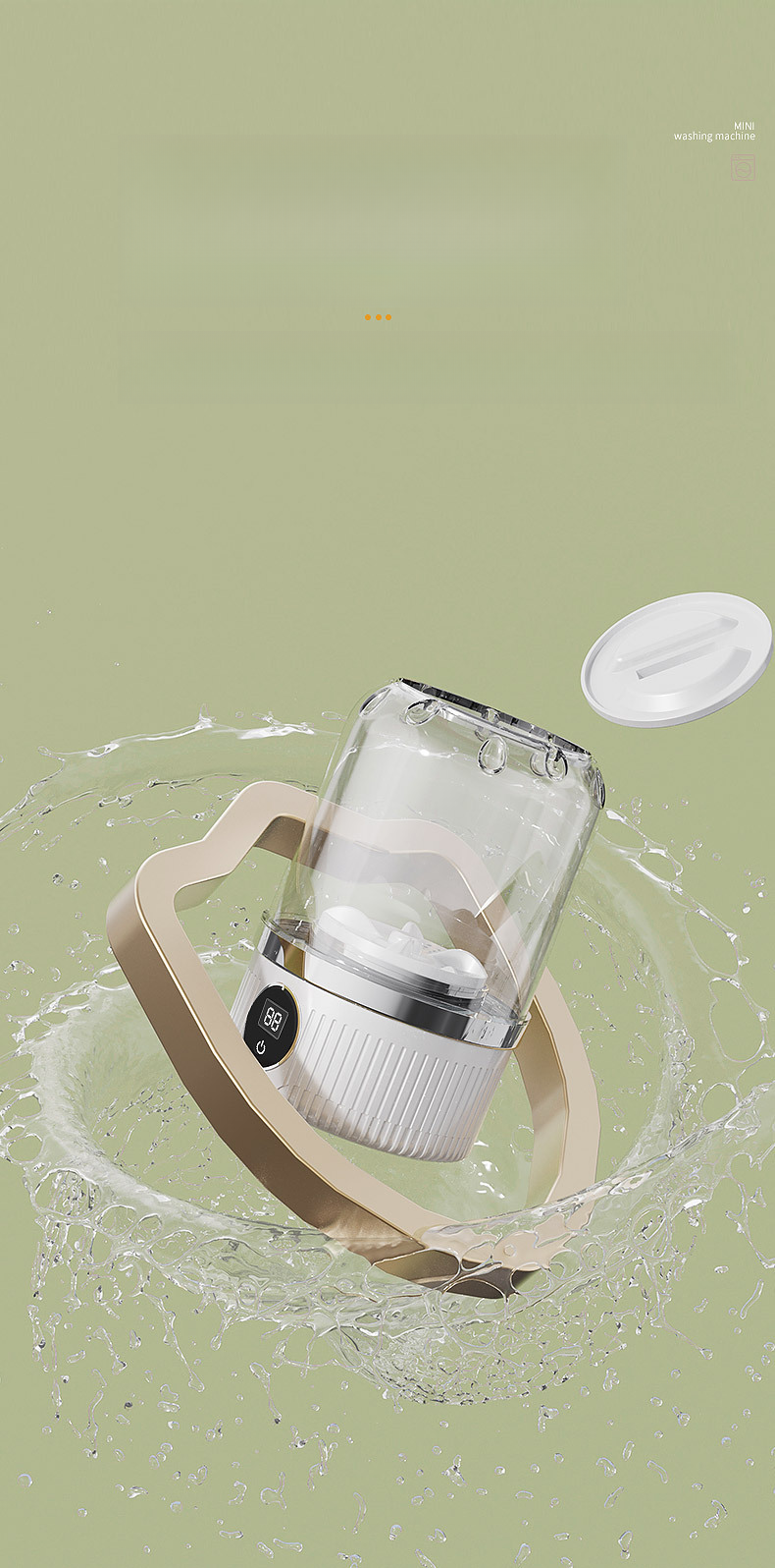 Rechargeable Mini For Underwear, Socks, Laundry Cup, Dormitory Home Use, Portable Small Wireless Washing Machine_voghion.com