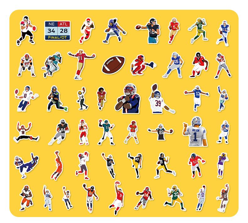 100 stuks klassieke voetbalactiestickers Nieuwe graffitistickers van voetballers_voghion.com