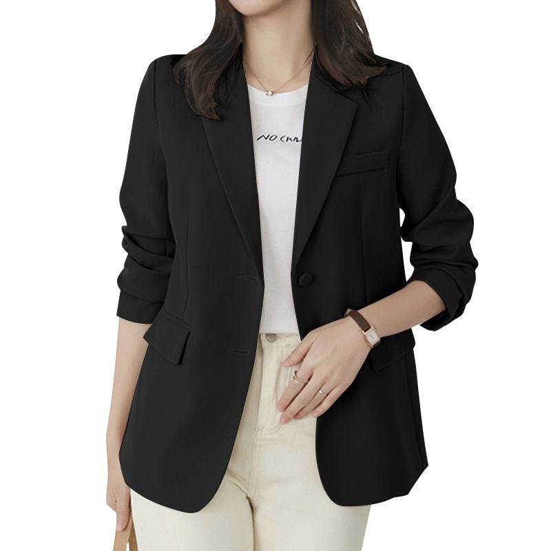 Blazer color cachi per donna, stile street petite, nuova moda coreana, versione casual, completo completo_voghion.com