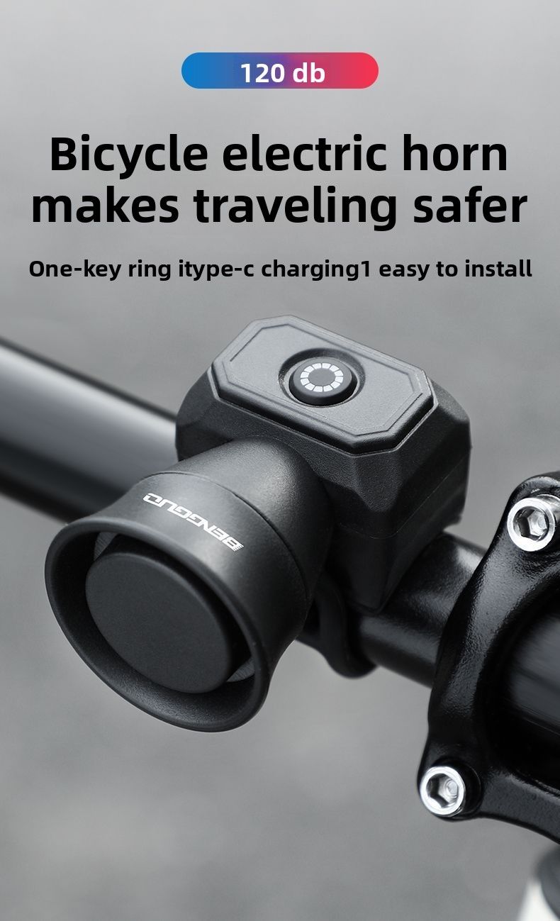 Outdoor Bicycle Volume Mountain Bike Mini Waterproof Bell Cycling Gear Wireless High-Pitched Horn_voghion.com