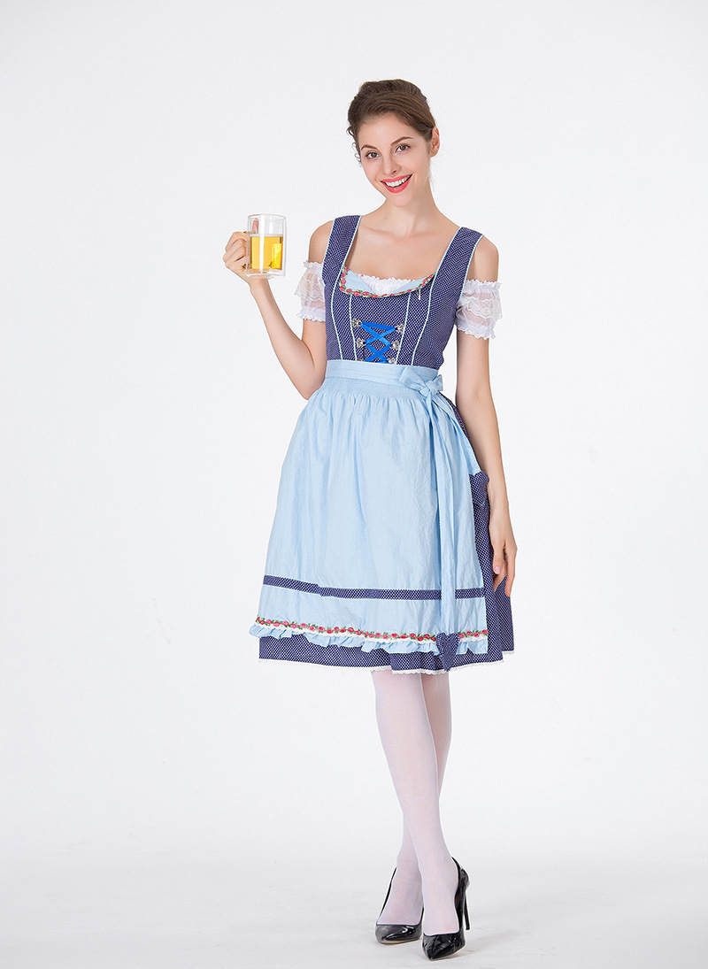 Damenbekleidung Neues echtes Plus-Size-Halloween-Biermädchenkleid, körperformendes Bühnenkostüm, Dienstmädchenkostüm_voghion.com