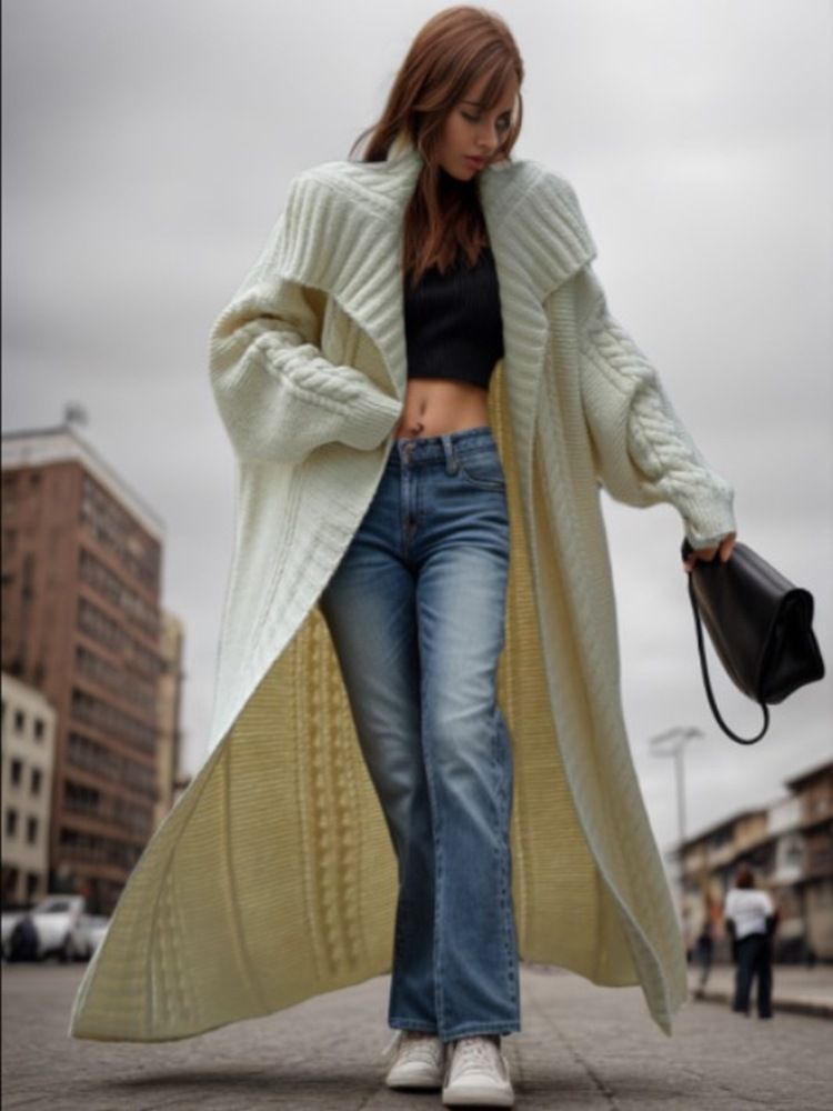 Cárdigan de mujer de talla grande_voghion.com