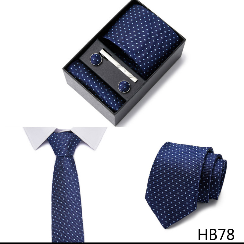 Business-Professioneller Anzug für Herren, blau gestreift, Geschenkbox, Polyester-Seide, 7,5 cm, Geschäftsgeschenk, neuer Stil_voghion.com