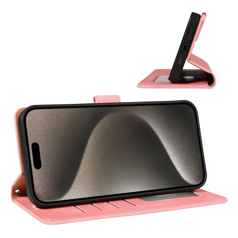 Gilt für iPhone 16 Handyhülle, Epple 14 Handy-Lederhülle, Diebstahlschutzbürste, Samsung S24 Flip Case, Xiaomi_voghion.com