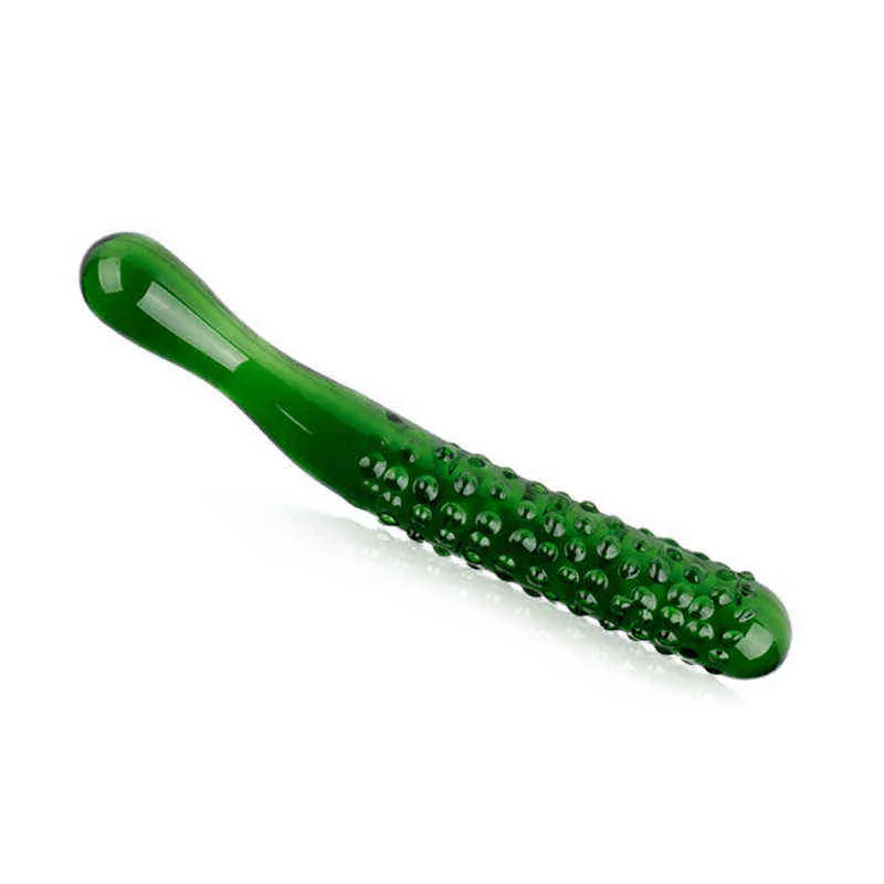 NXY godes verre fruits légumes artificiel Plug Anal Masturbation féminine G spot Vaginal bout à bout gode réaliste_voghion.com