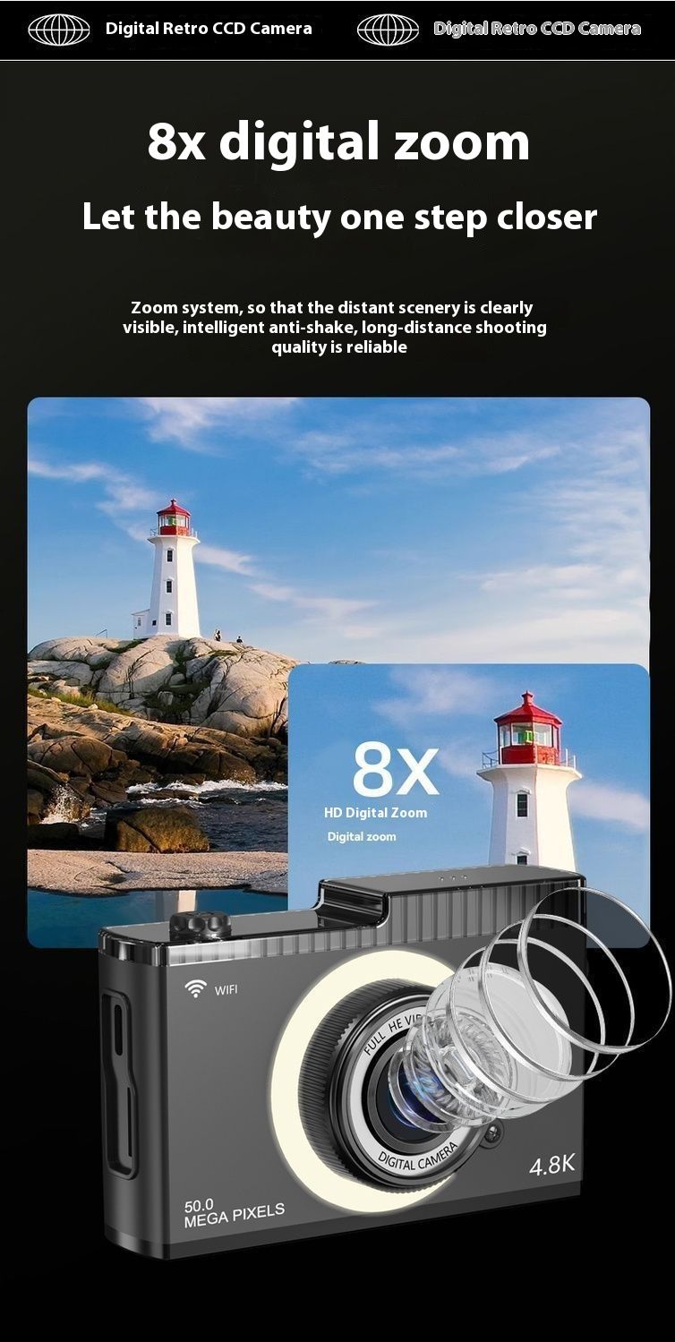 WIFI-Übertragung CCD Campus Student 5000W HD Dual Mini Digitalkamera Spielzeug_voghion.com