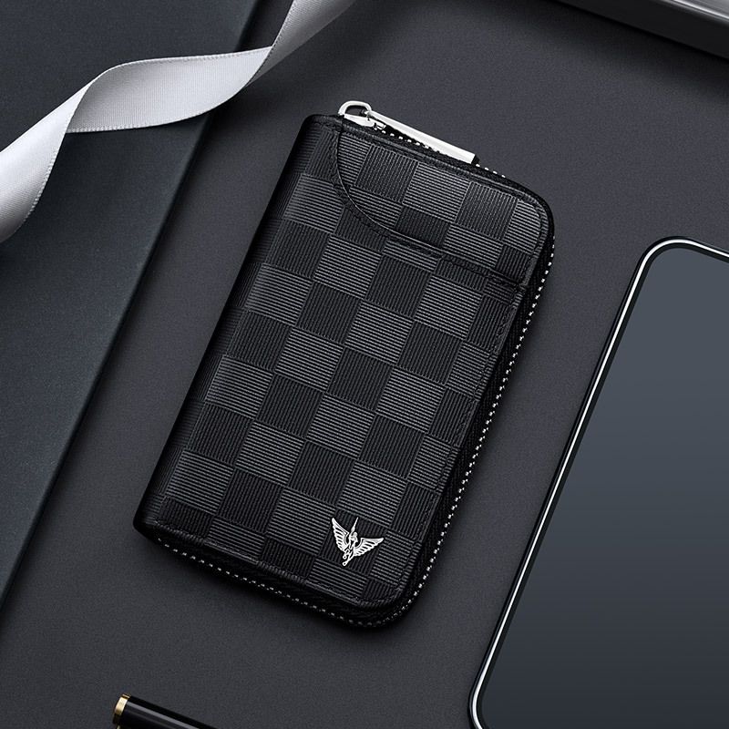 Paul Men's Genuine Leather 2023 New Fashion Waist Hanging Multifunctional Car Key Wallet Storage Card Holder Trendy_voghion.com