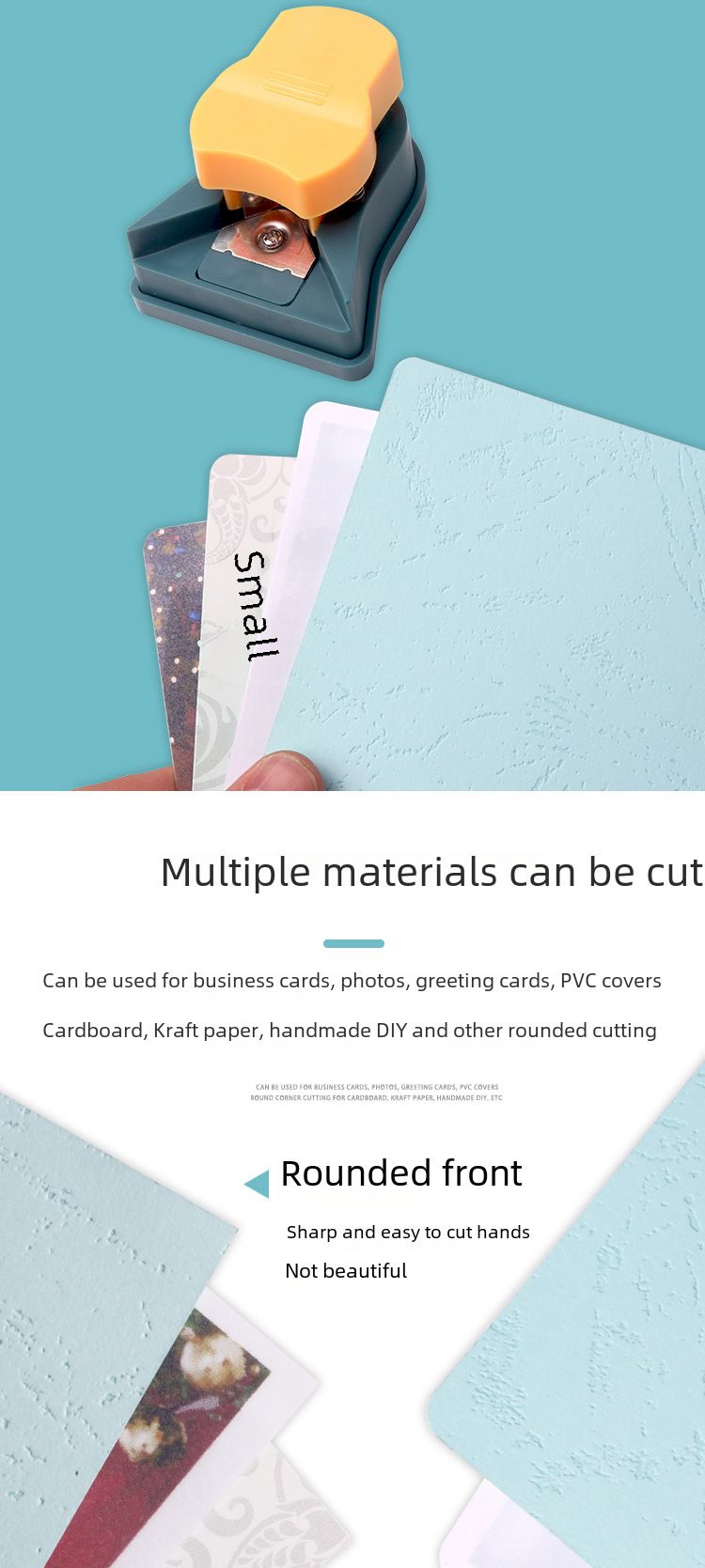 Photo business card PVC paper cutter photo corner chamfer R4R5 corner cutter manual hand account rounding round cutter_voghion.com