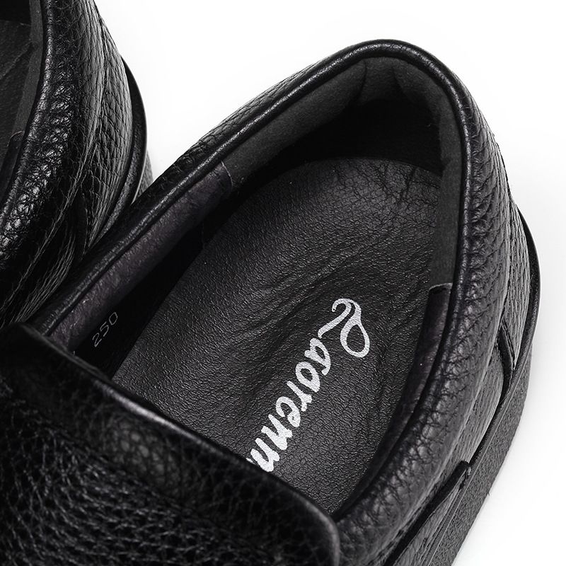 Neue weiche runde Zehenpartie Herren Leder Casual Dicke Sohle Küche Arbeit Große Größe Business Sicherheitsschuhe_voghion.com