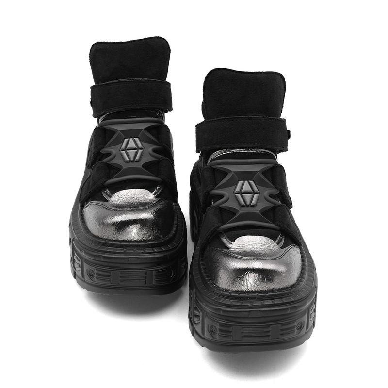 Summer Thick-Soled Punk Platform Tank Height-Increasing Unisex High-Top Shoes Women's Boots_voghion.com