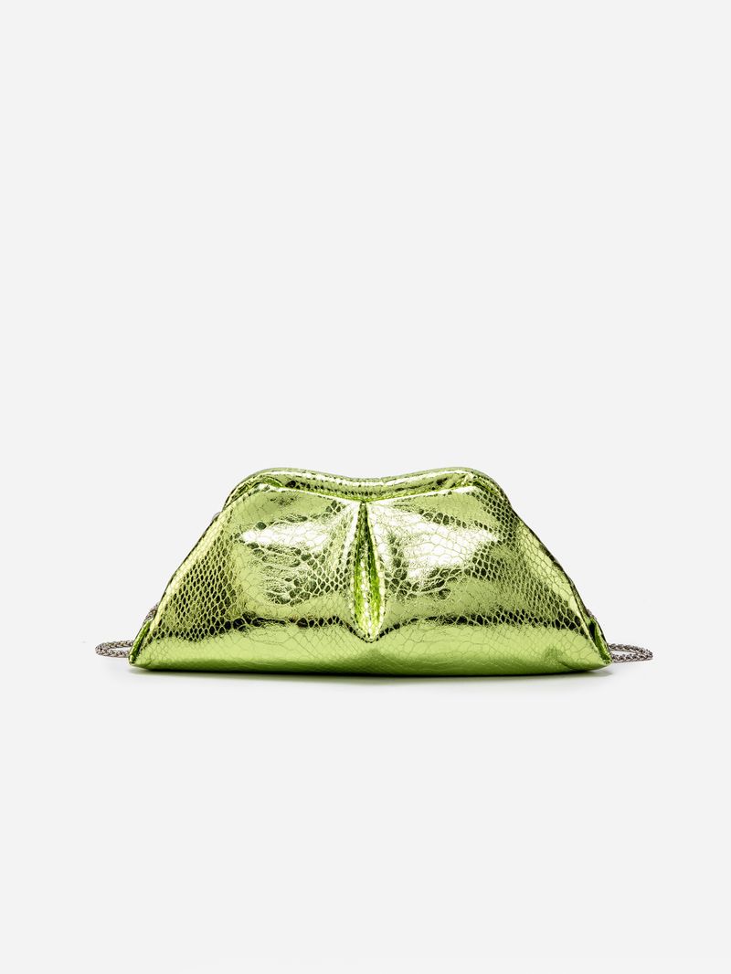Borsa a tracolla con catena a motivo serpente, borsa con clip a nuvola, borsa da donna, borsa da sera, pochette, e-commerce_voghion.com