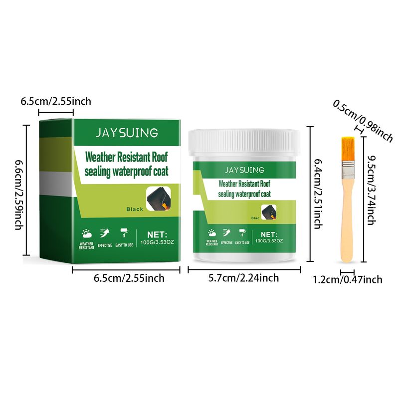 Jaysuing Weather-resistant Roof Sealing Waterproof Coating, Home Tile Floor Cracks Waterproof And Leakproof Repair_voghion.com