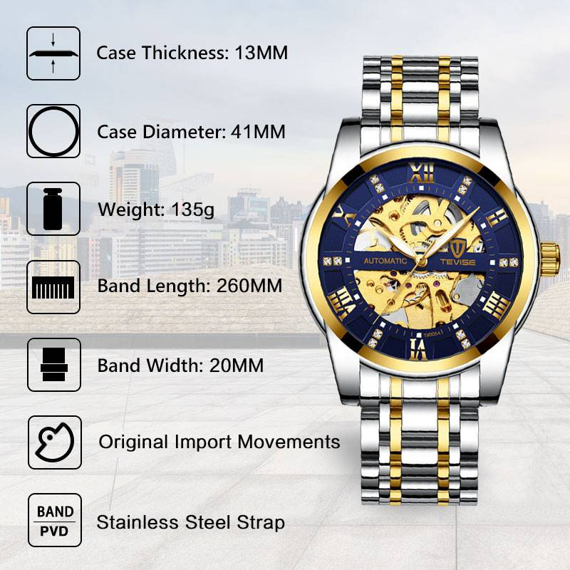 Mechanical Casual Men's Watch Automatic Mechanical Watch Men's Business Watch T9005A_voghion.com