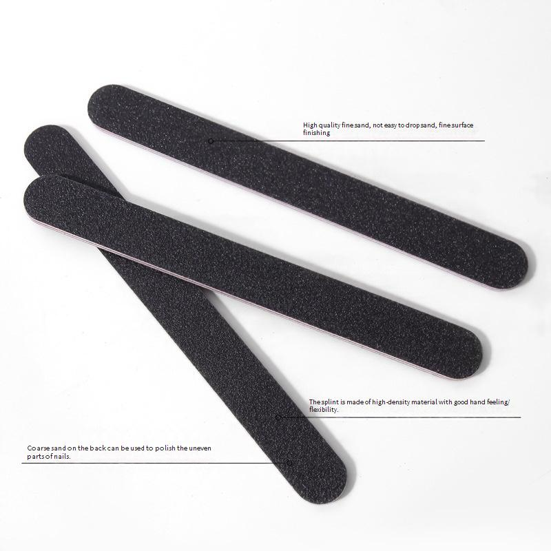 Nail Files & Buffers Double Sided Frosted Shaping Polishing Strips Black Nail Art Nail File Manicure Sandpaper File Strips_voghion.com
