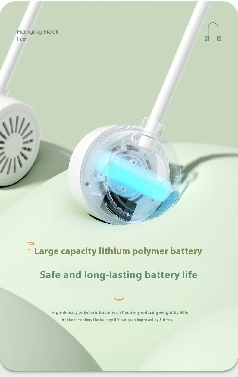 Hands-Free Neck Fan - Portable USB Rechargeable Fan For Outdoor/Office (360° Cooling, 3 Speeds, Foldable Design)_voghion.com
