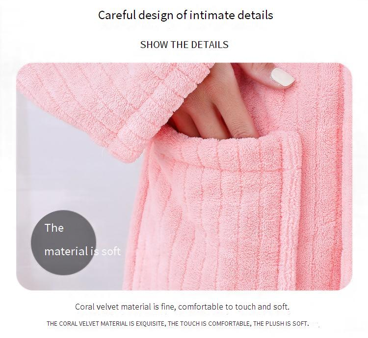 Winter Pineapple Knit Hooded Bathrobe - Ultra Plush Coral Fleece Robe With Cross-Tie Belt - Thick & Cozy Long Sleeve Bath Dress For Home Spa_voghion.com