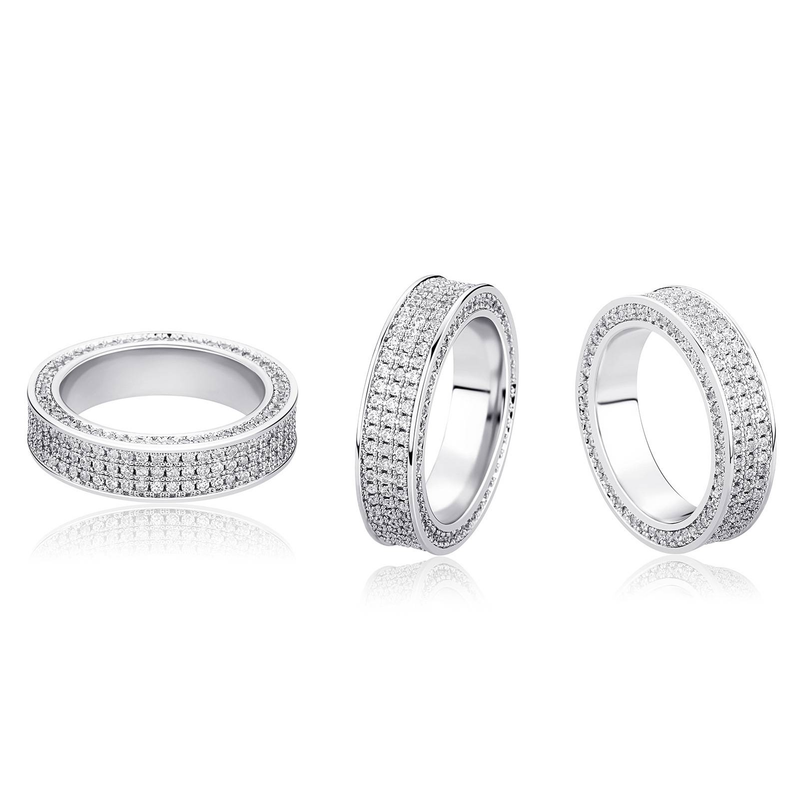 Gioielli da uomo e da donna, anello hip hop con zirconi, design lineare e minimalista, accessorio alla moda per l'uso quotidiano, taglie dalla 7 alla 11._voghion.com